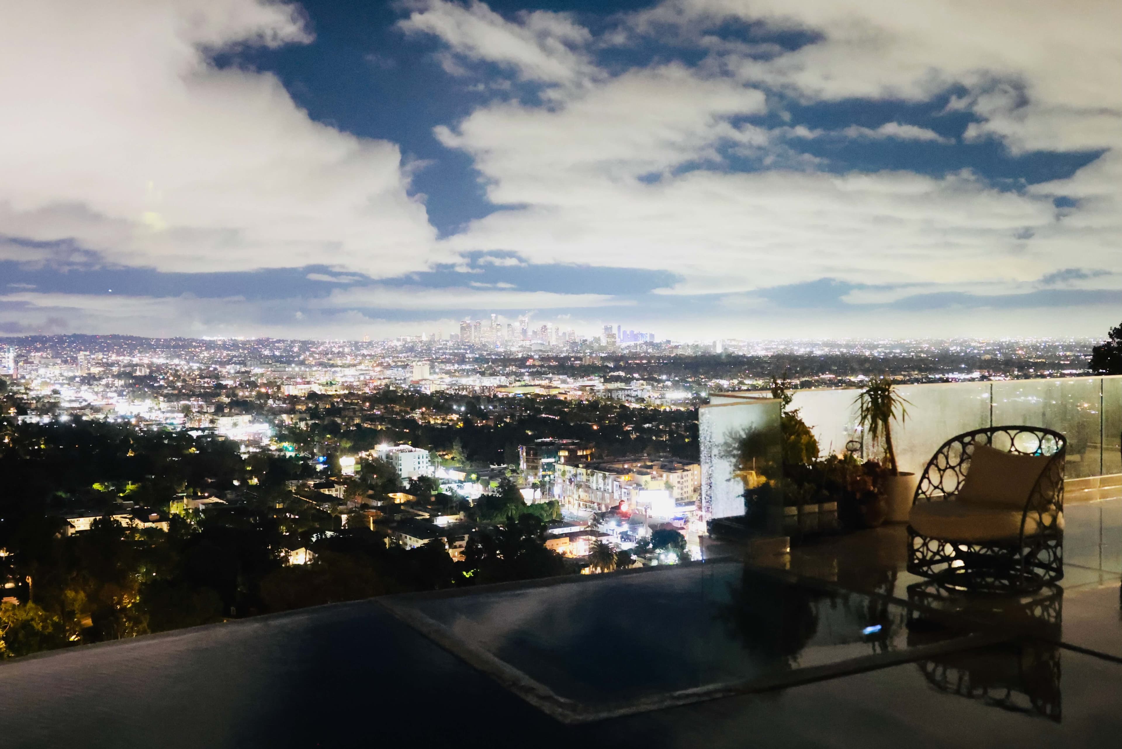 LA at night from the hills