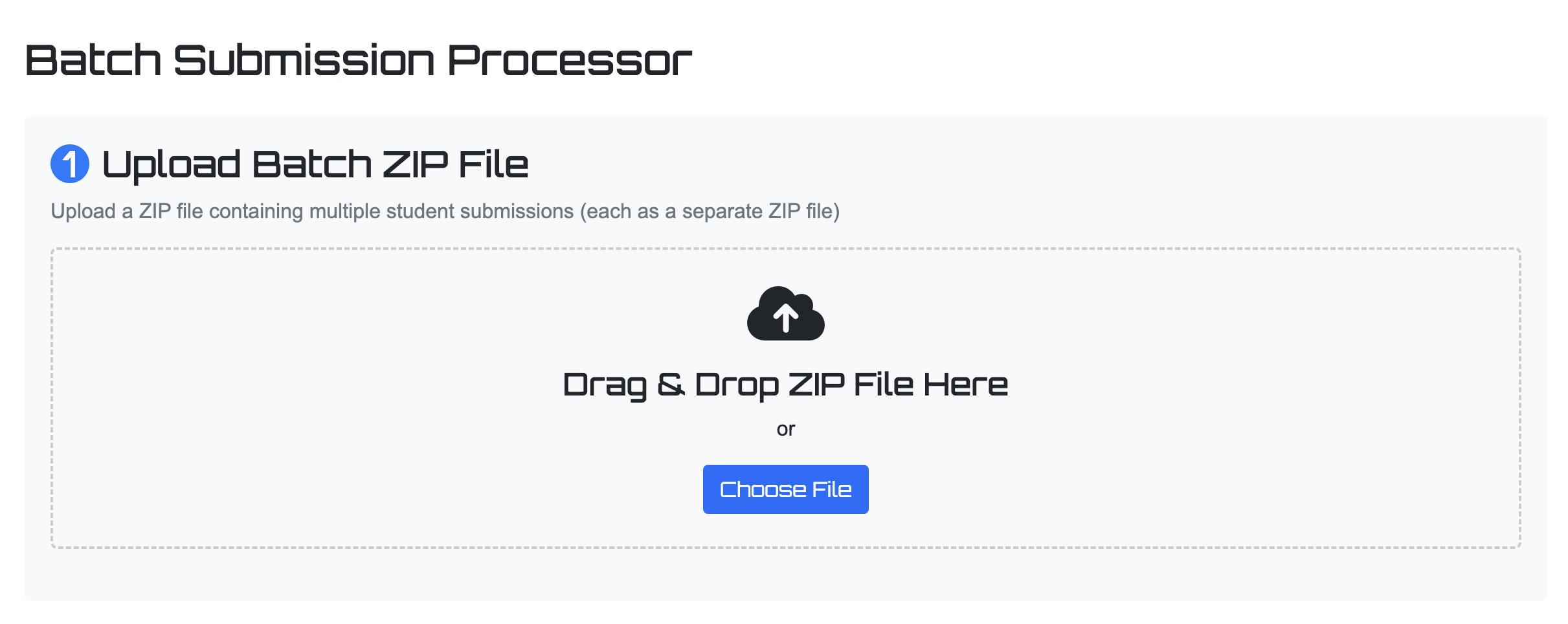 Step 1 — Upload Submissions